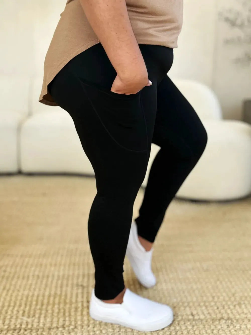 Wide Waistband Sports Leggings by Partner Label
