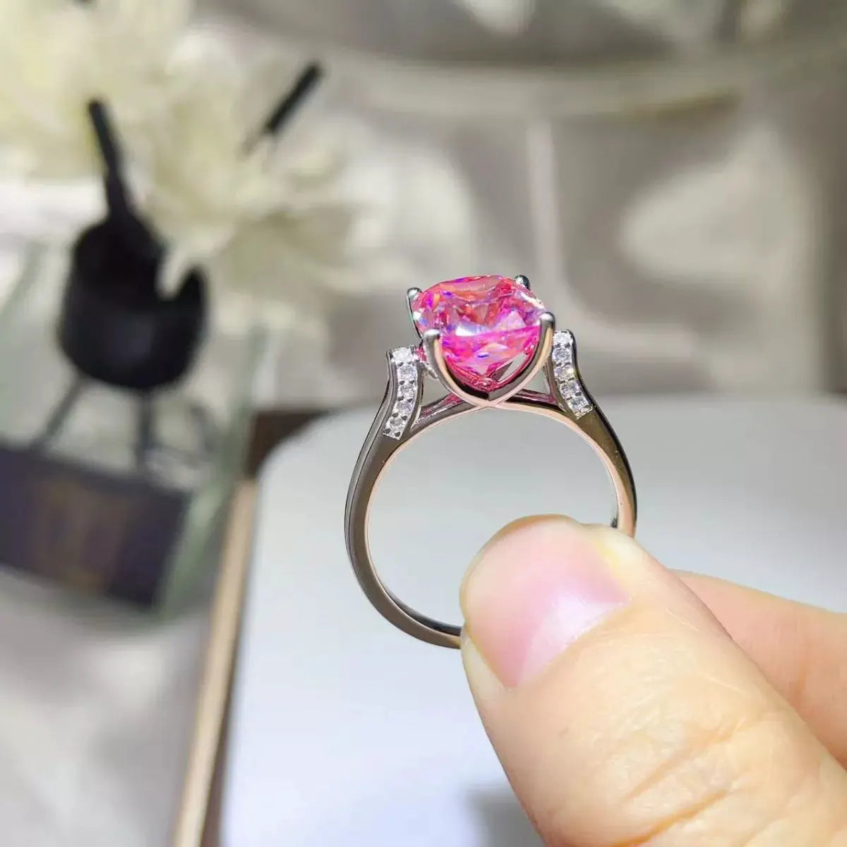 5 Carat Moissanite 925 Sterling Silver Ring by Partner Label
