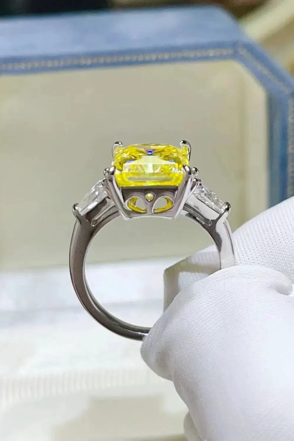 5 Carat Moissanite 925 Sterling Silver Ring by Partner Label