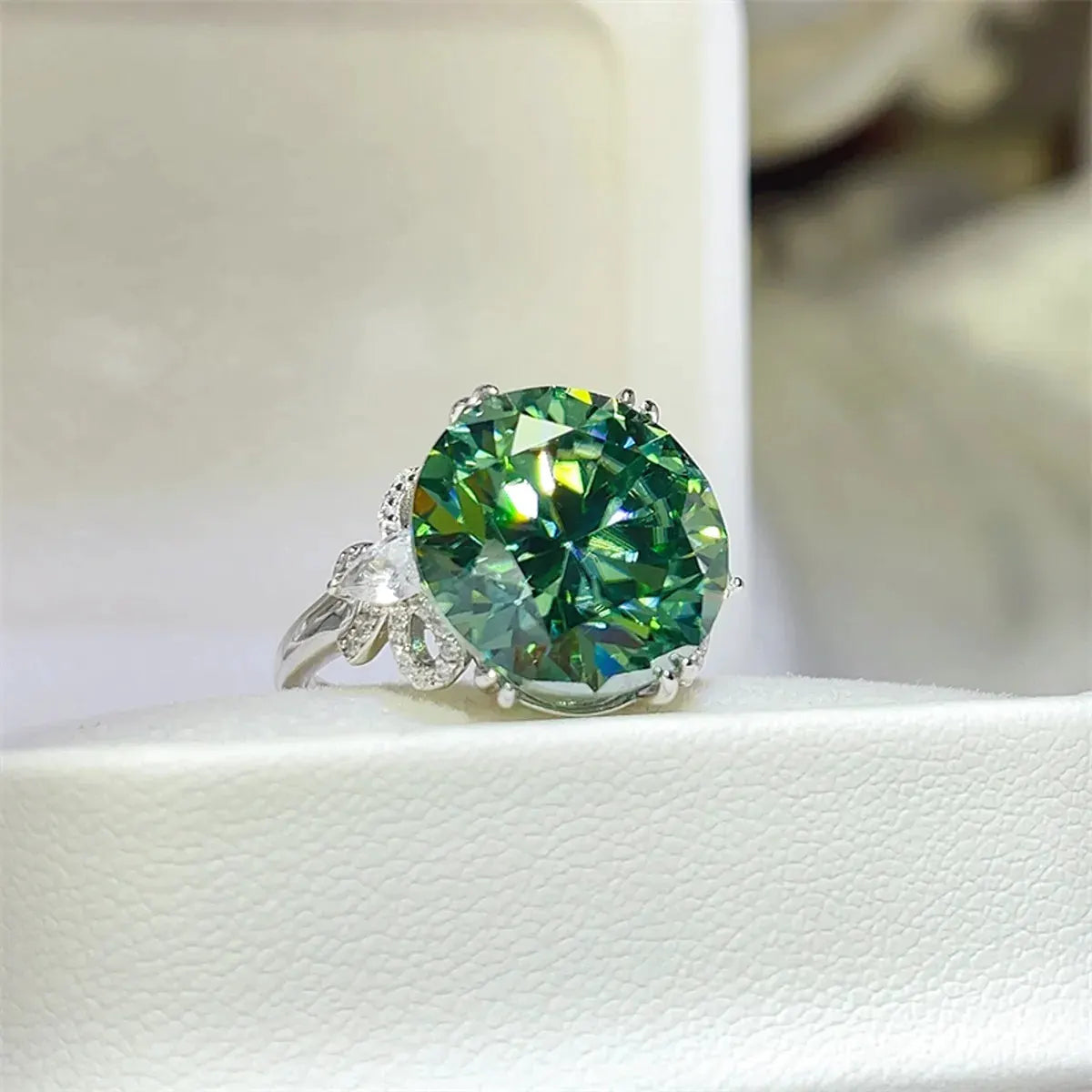 10 Carat Moissanite 925 Sterling Silver Ring by Partner Label