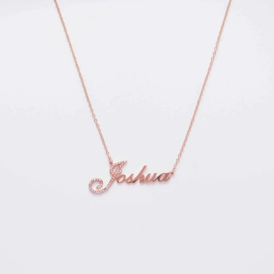 Full Silver Diamond Pendant Necklace - diamond necklace by Maiden-Art