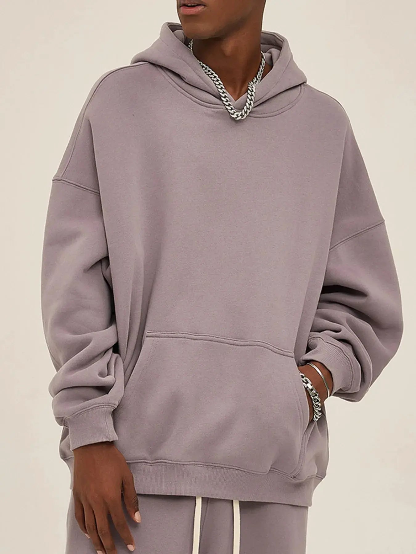 Men's Oversized Pocketed Long Sleeve Hoodie by Partner Label