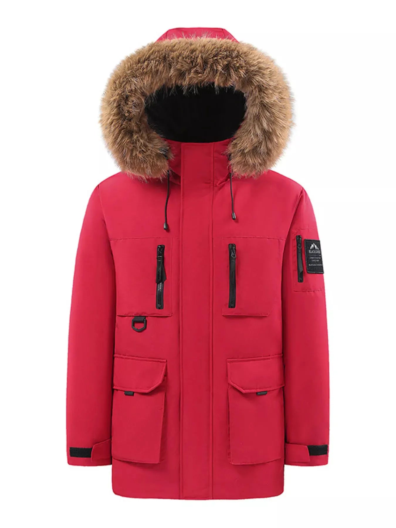 Men's Full Size Fur Hooded Winter Parka Coat Plus Size by Partner Label