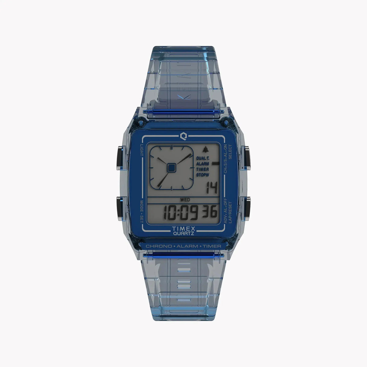 Timex Unisex Blue Resin Watch, Transparent Blue | Tw2w45100 by TIMEX
