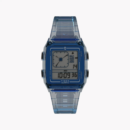Timex Unisex Blue Resin Watch, Transparent Blue | Tw2w45100 by TIMEX