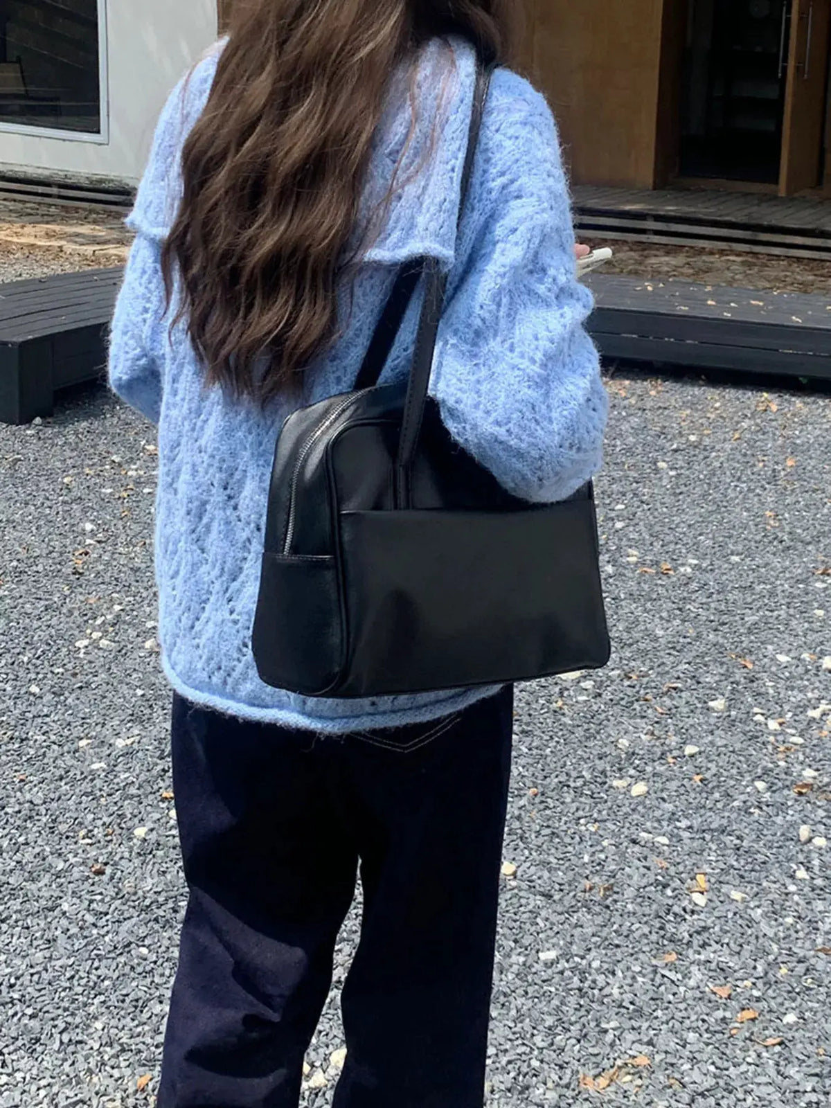 Classic Style Faux Leather Tote Bag by Partner Label