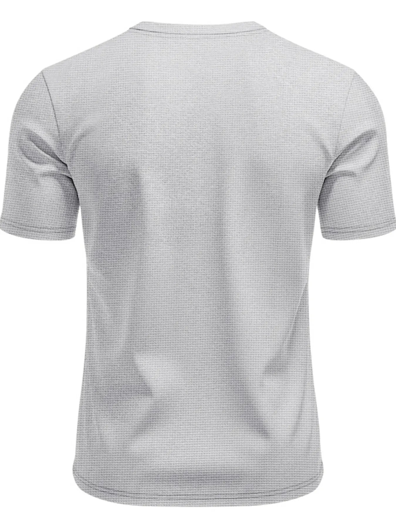 Men's Full Size Lace-Up Neck T-Shirt Plus Size by Trendsi