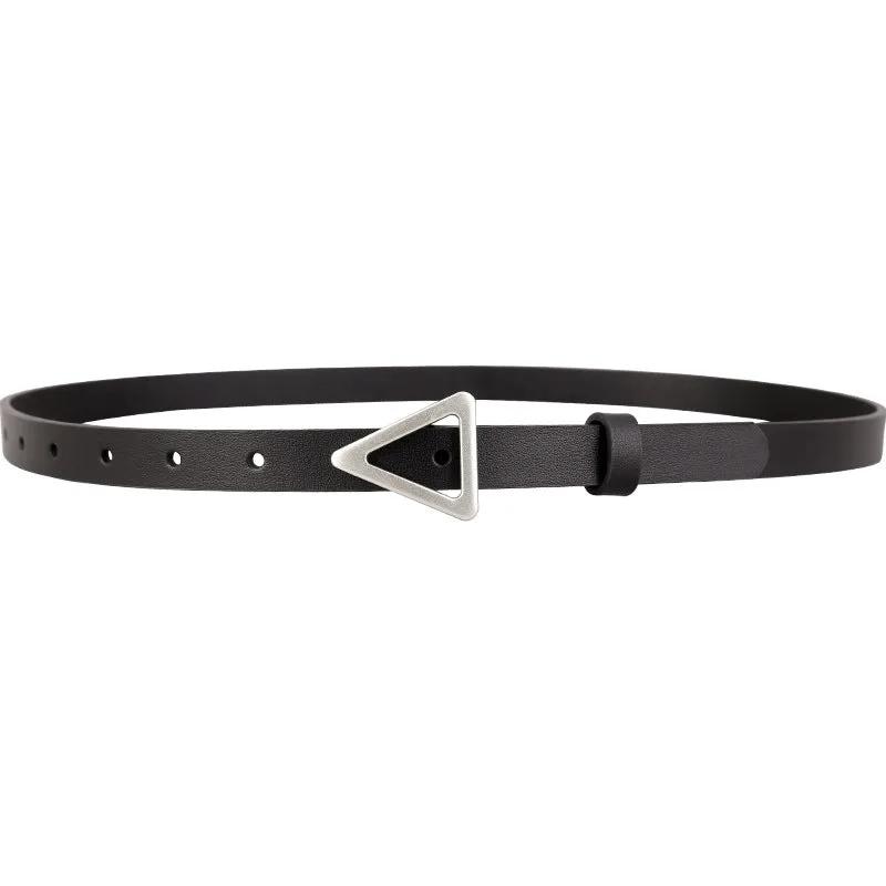 Triangle Buckle Skinny Belt by Trendsi