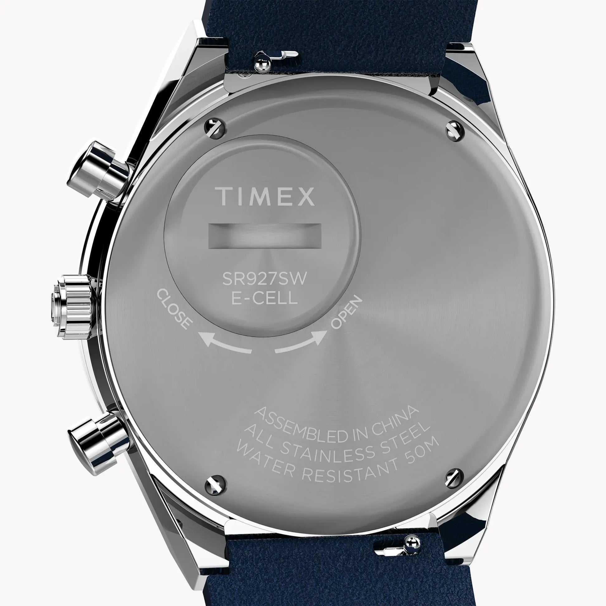 Timex Men's Blue Leather Chrono, Stainless Steel | Tw2w51700 by TIMEX
