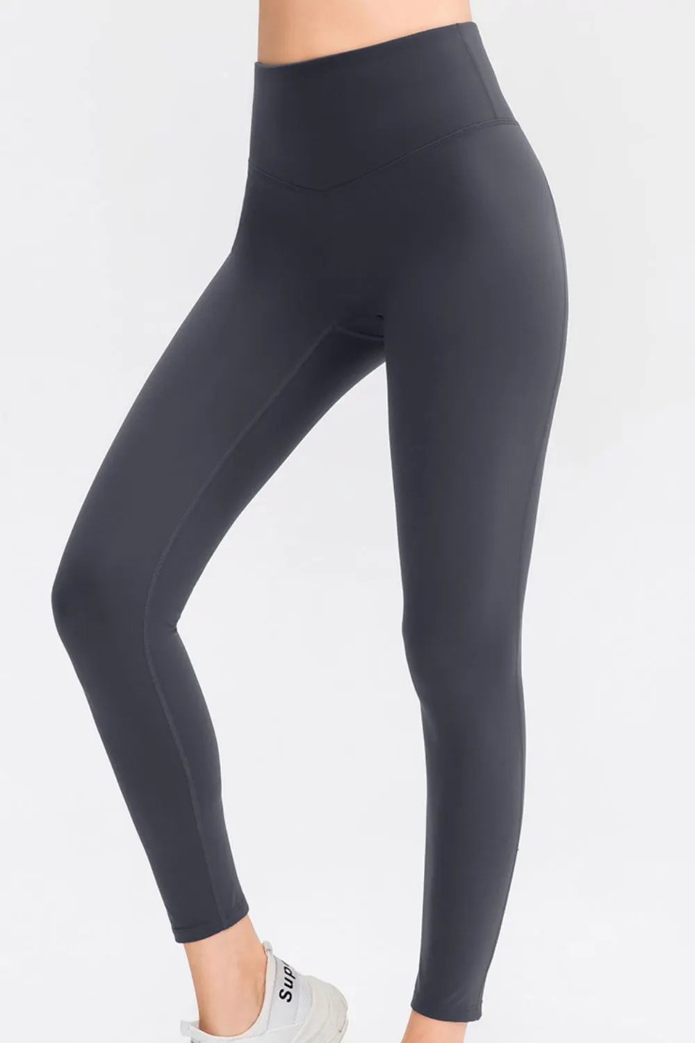 Wide Waistband Slim Fit Long Sports Pants by Partner Label