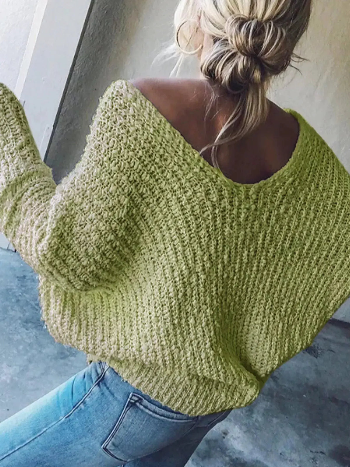 Loose Fit Long Sleeve Sweater by Partner Label