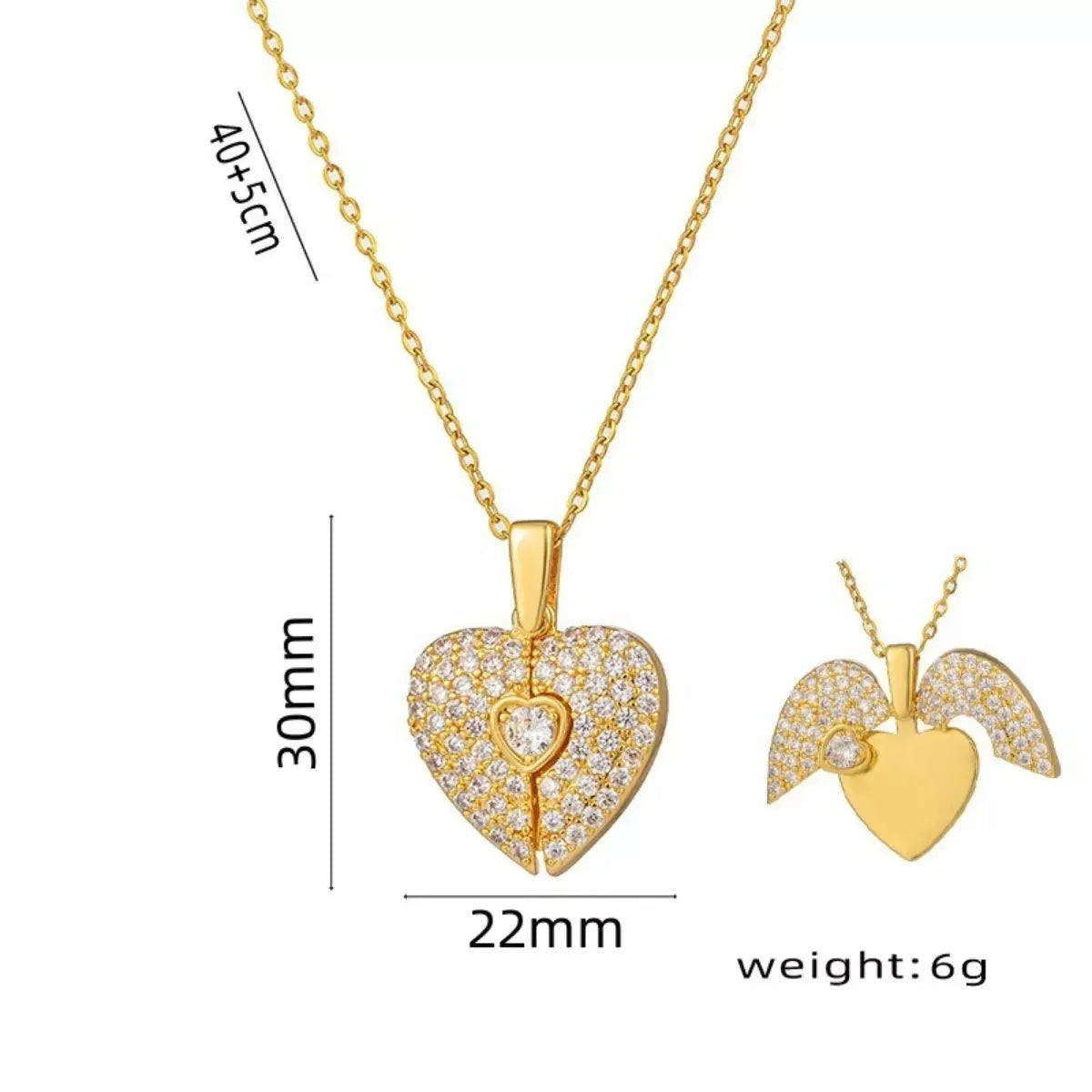 18K Gold-Plated Heart Locket Necklace by Partner Label
