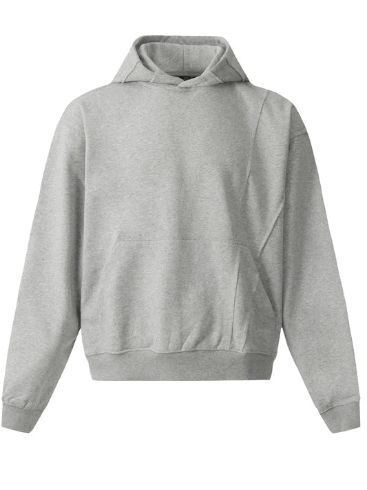 Men's Long Sleeve Hoodie with Kangaroo Pocket by Trendsi