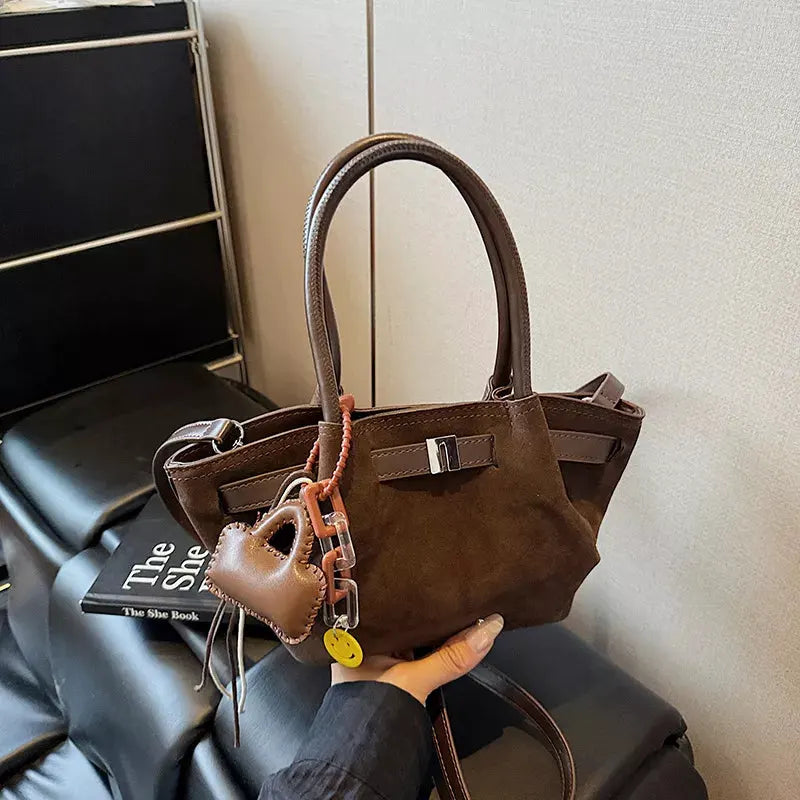 PU Leather Suede Mini Handbag by Partner Label