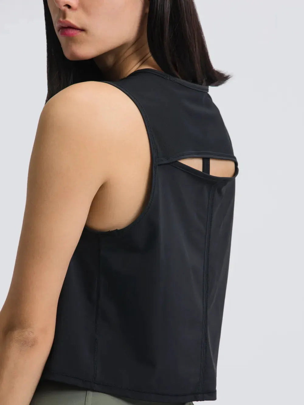Millennia Round Neck Cropped Active Tank by Millennia
