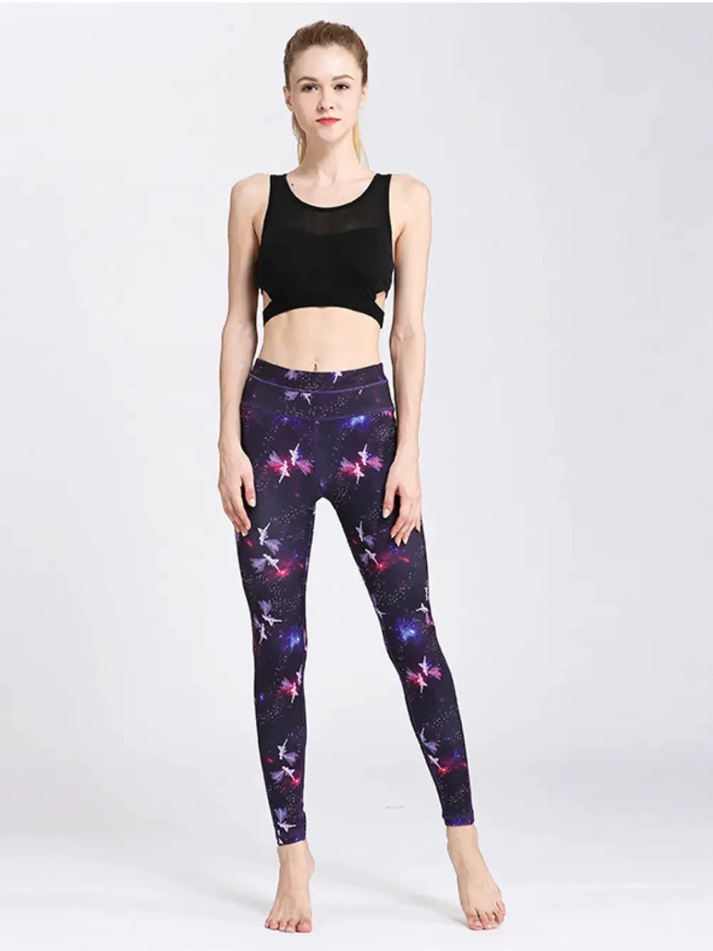 Printed Active High Waist Leggings by Partner Label