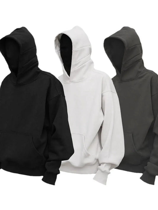 Men's Drop Shoulder Long Sleeve Hoodie with Pocket by Trendsi