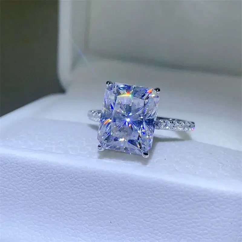 5 Carat Moissanite Zircon 925 Sterling Silver Ring by Partner Label
