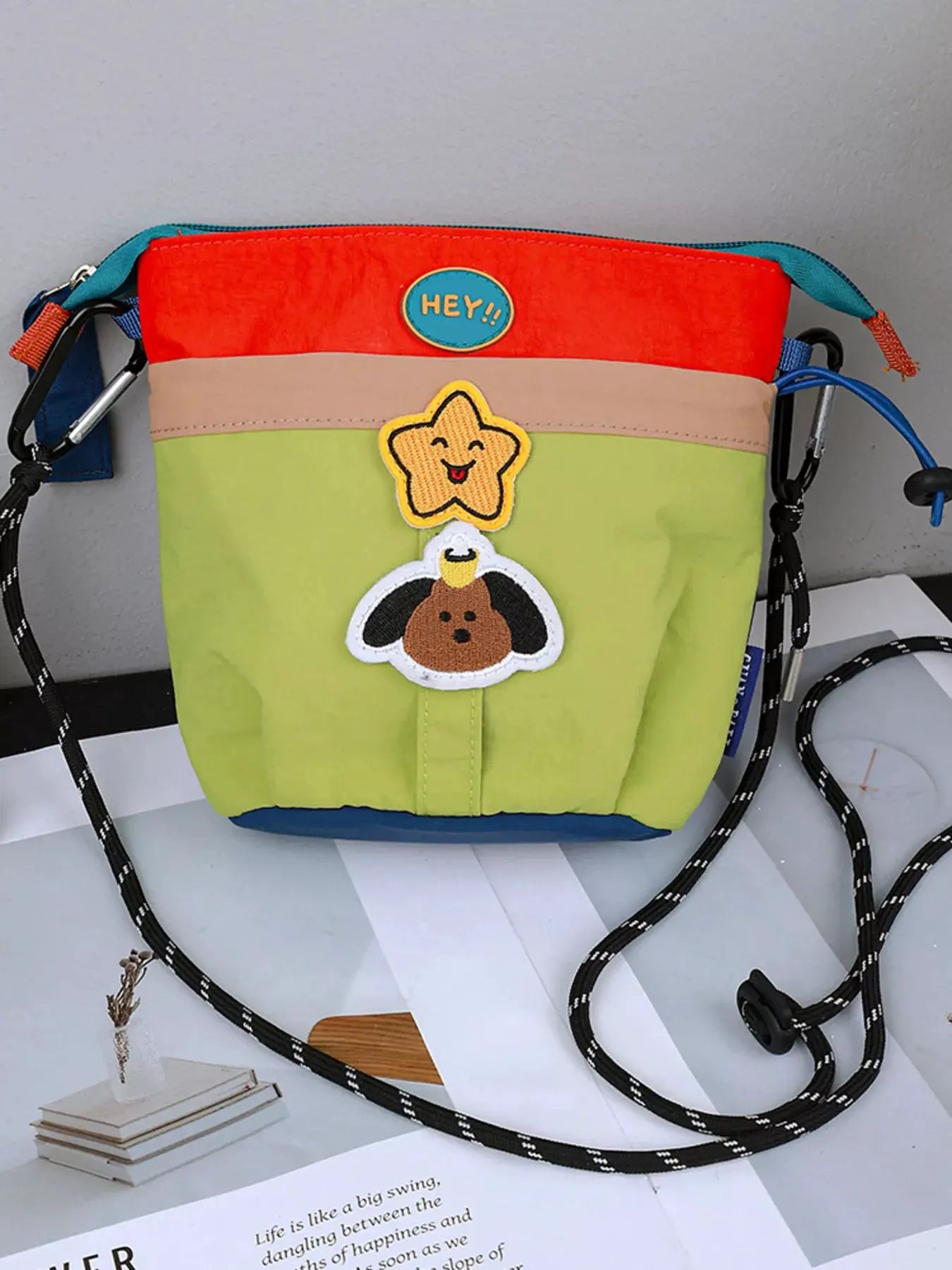 Waterproof Contrast Cartoon Crossbody Bag by Partner Label