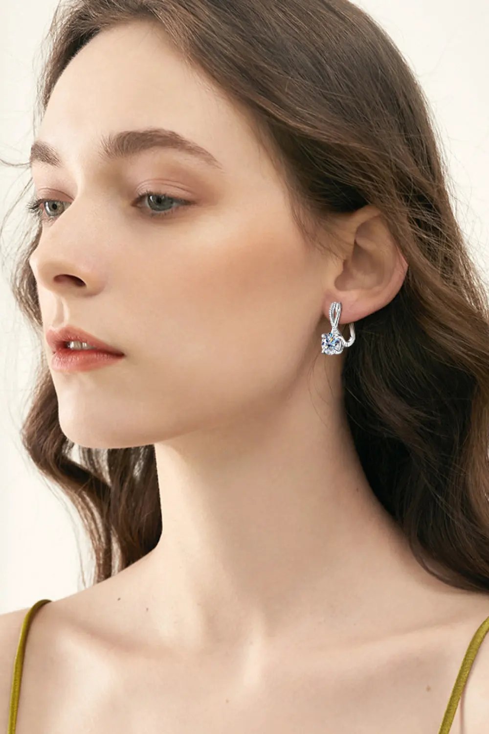 4 Carat Moissanite 925 Sterling Silver Earrings by Partner Label