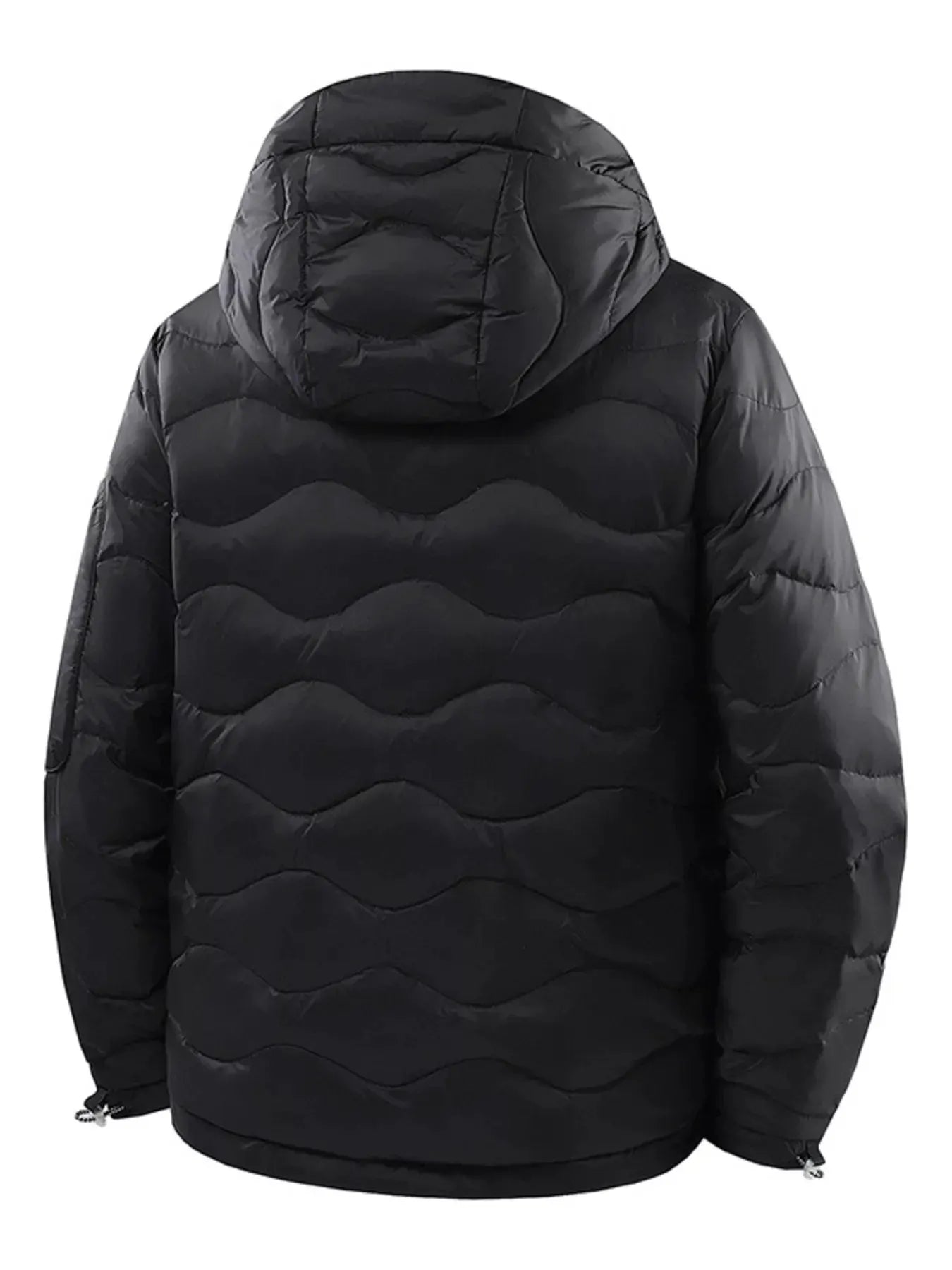 Men's Plus Size Hooded Padded Puffer Jacket by Partner Label
