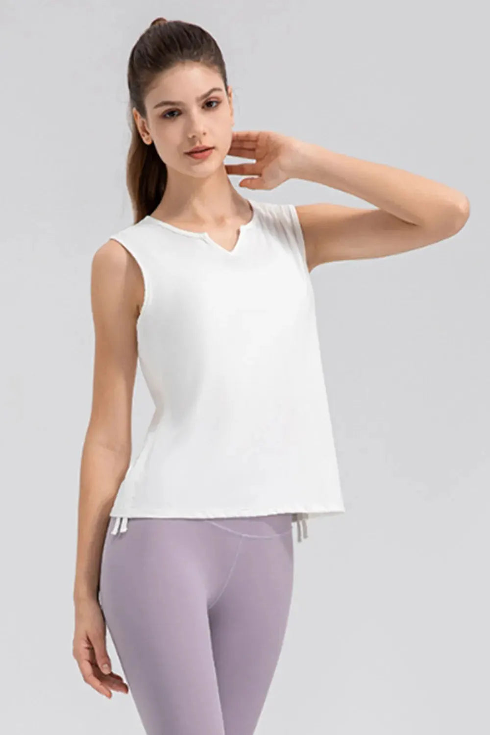 Notched Wide Strap Active Tank by Partner Label