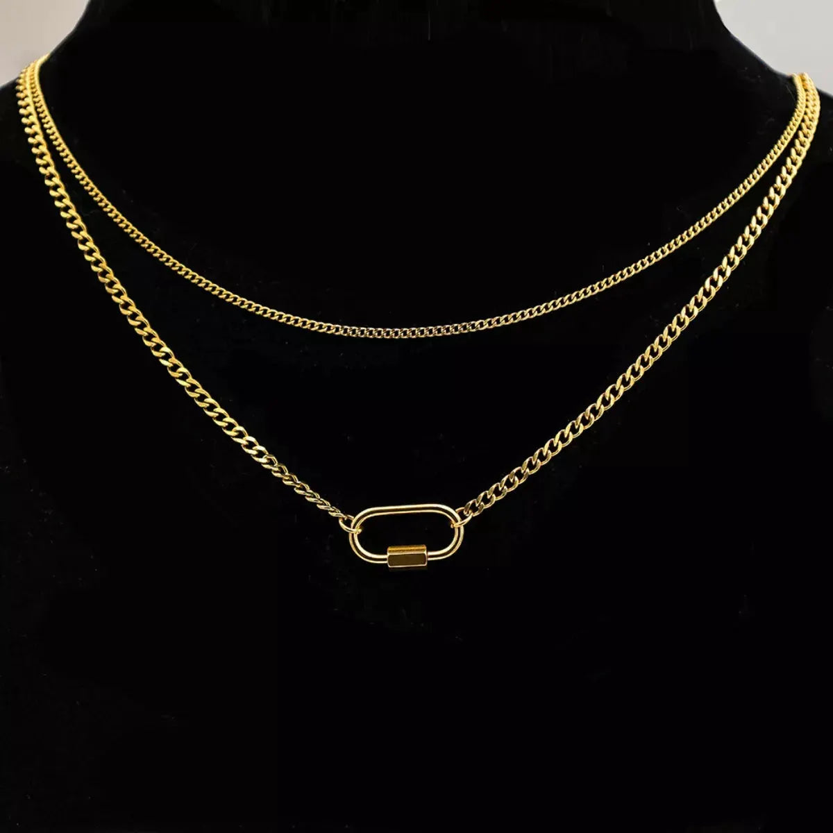 18K Gold-Plated Double Layered Necklace by Partner Label