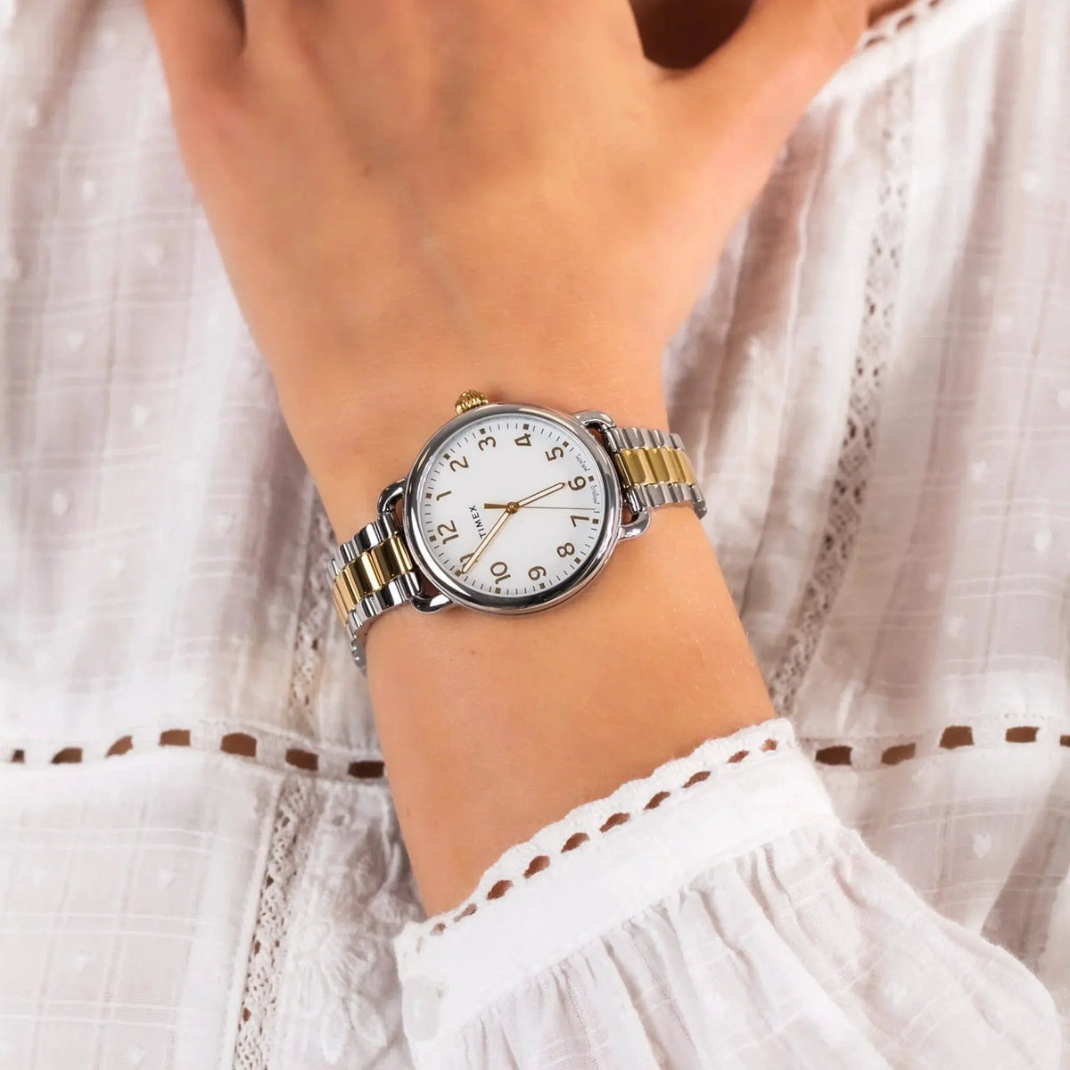 Timex Women's Silver Dial, Stainless Steel Band | Tw2u13800 by TIMEX