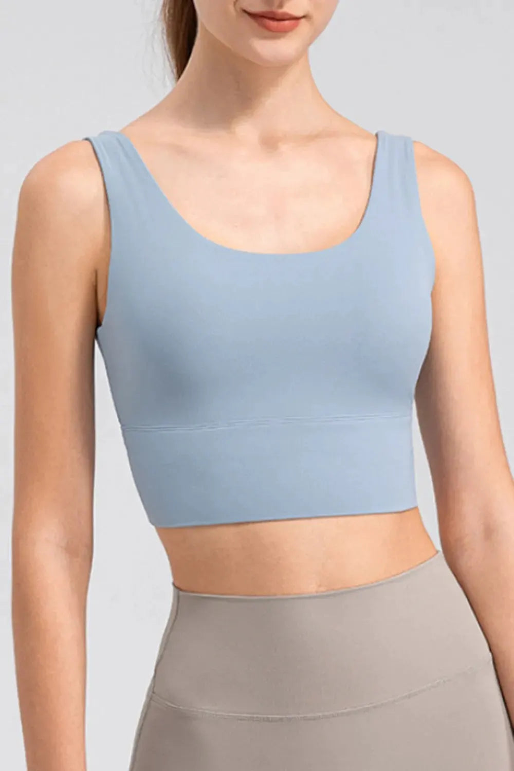 Scoop Neck Wide Strap Active Tank by Partner Label
