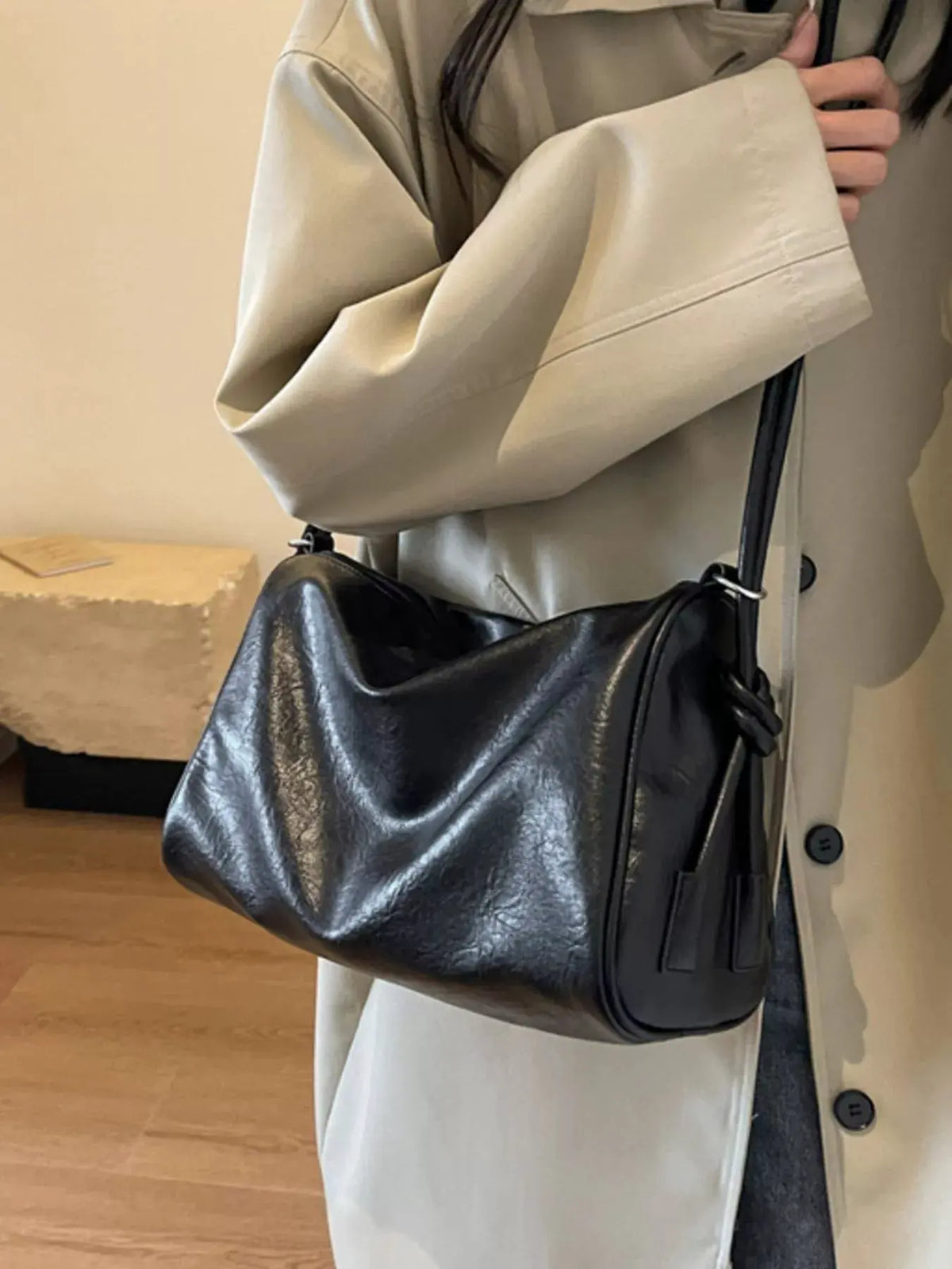 Vintage Style Leather Crossbody Bag by Partner Label