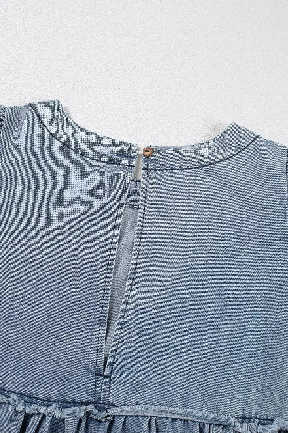 Vintage Wash Denim Dress with Pockets by Partner Label
