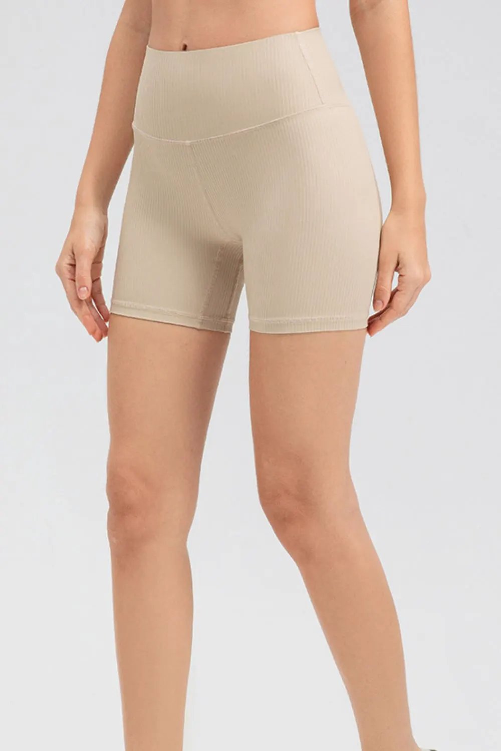 Wide Waistband Slim Fit Sports Shorts by Partner Label