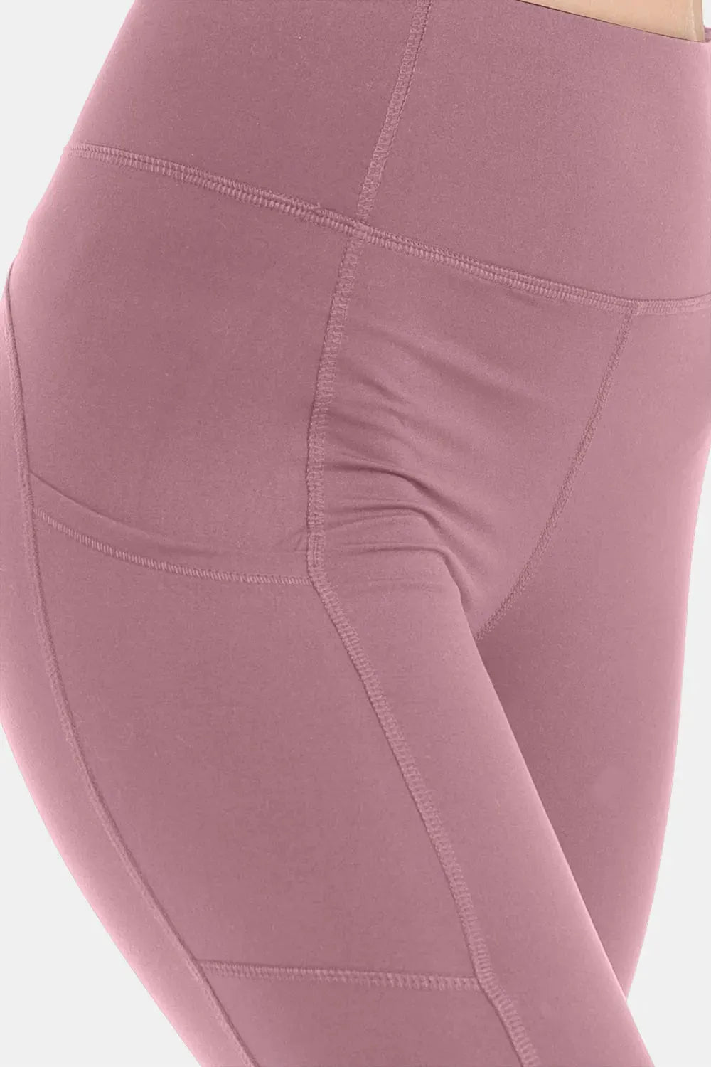 Leggings Depot Wide Waistband High Waist Leggings by Leggings Depot
