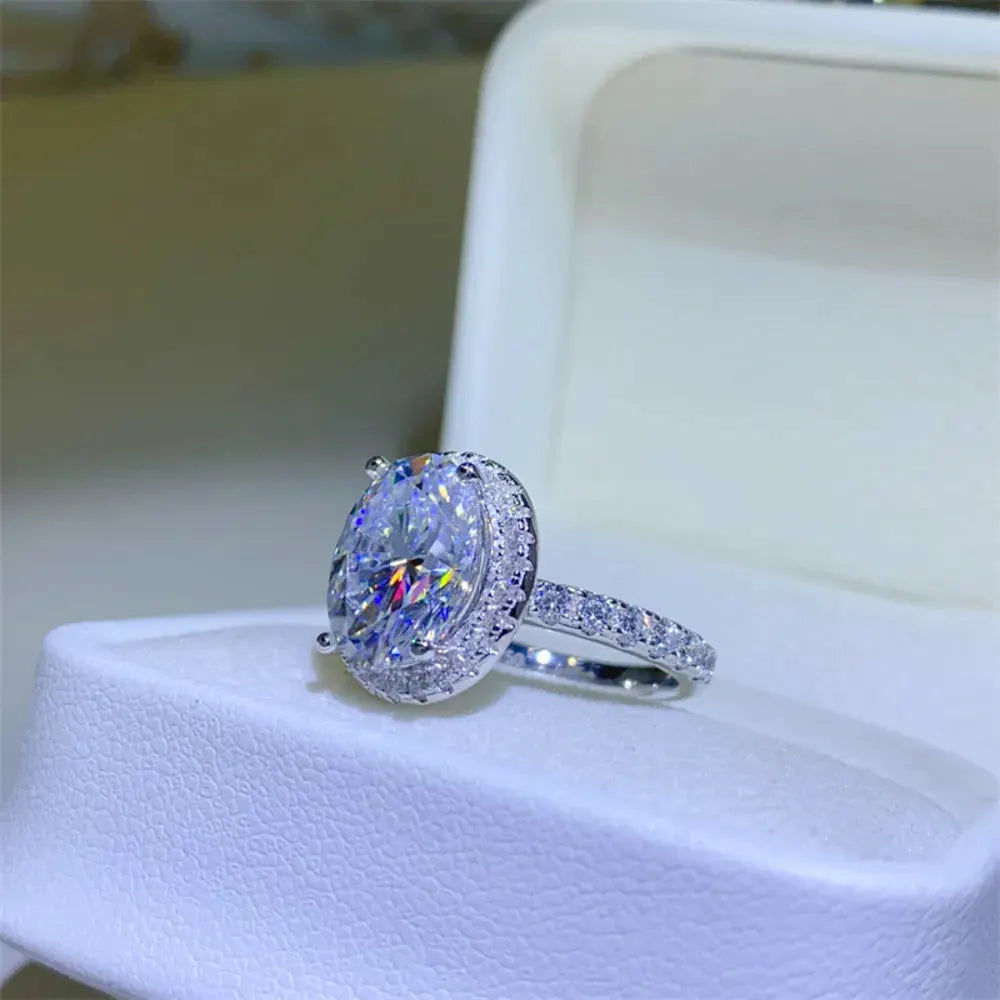 5 Carat Moissanite 925 Sterling Silver Ring by Partner Label