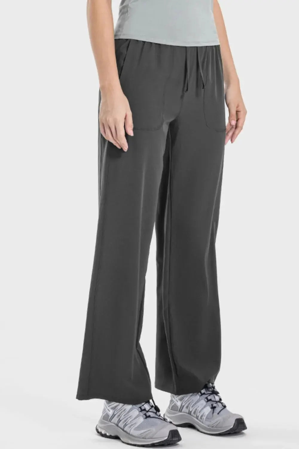Millennia Drawstring Pocketed Active Pants by Millennia
