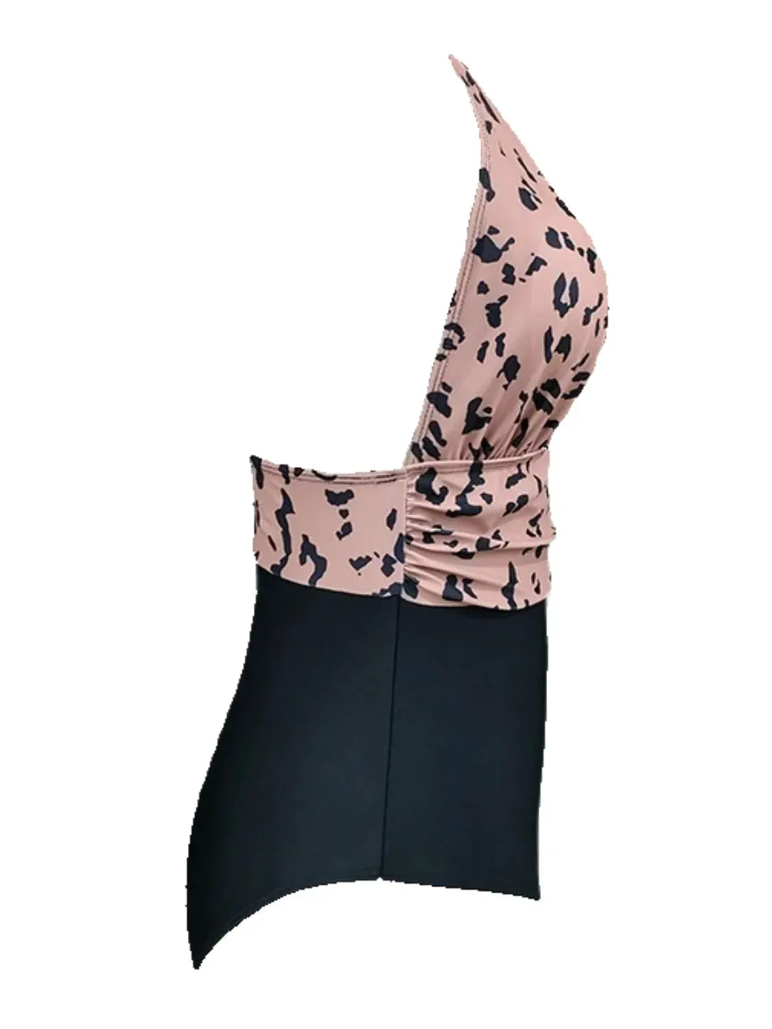 Full Size Leopard Halter Neck One-Piece Swimwear Plus Size by Partner Label