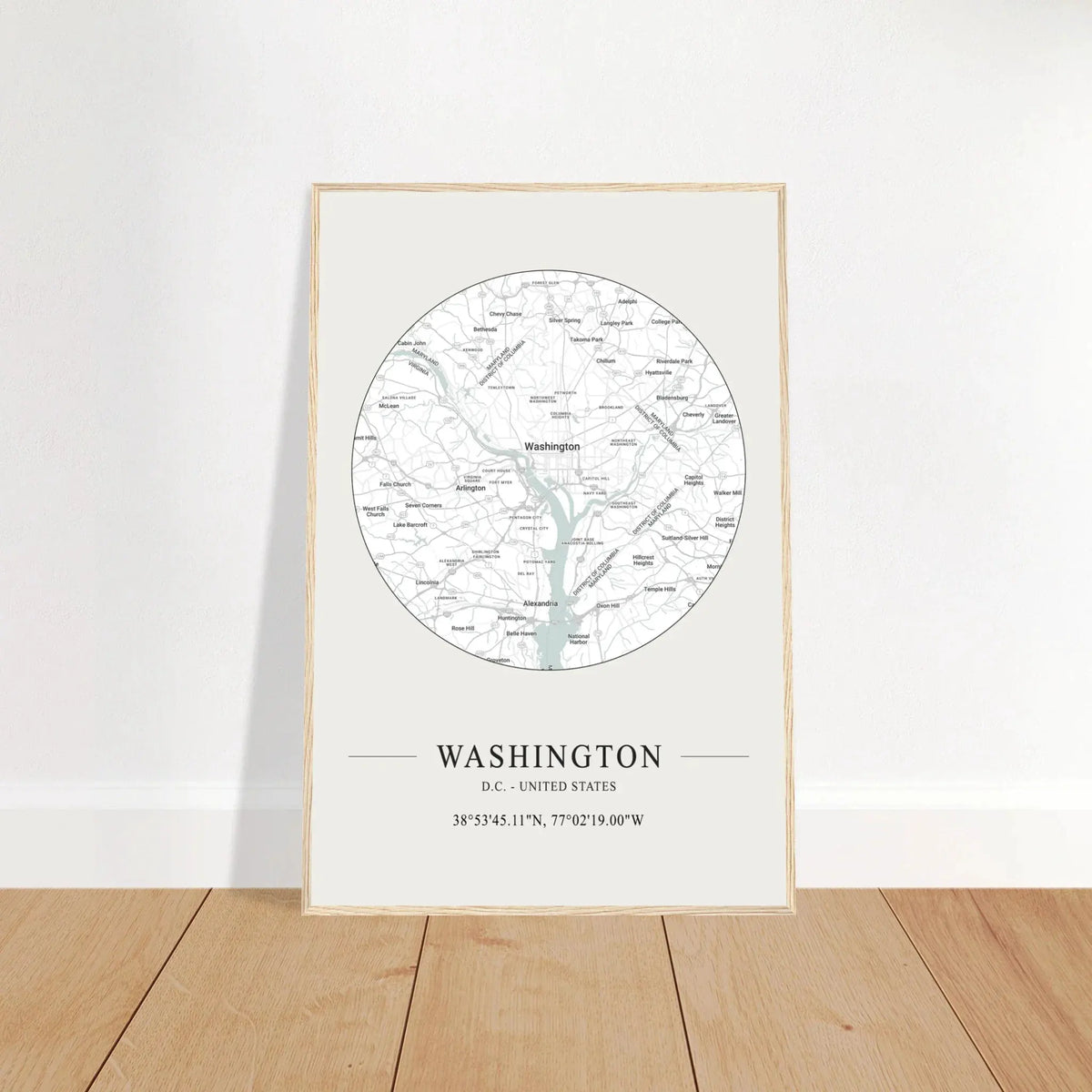 Washington, D.C., United States minimalist map poster by Art-O-Rama Shop