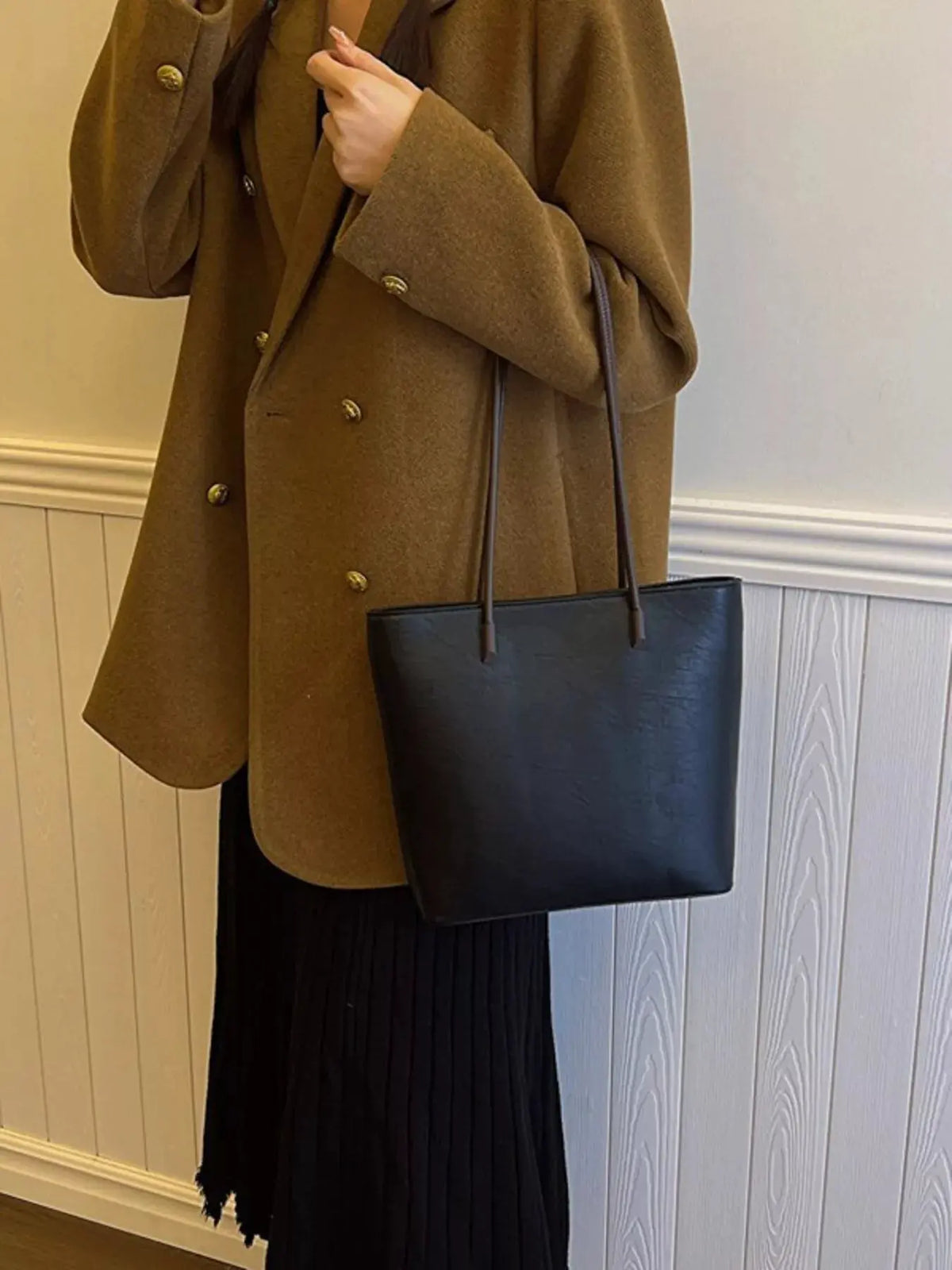 PU Leather Tote Bag by Partner Label