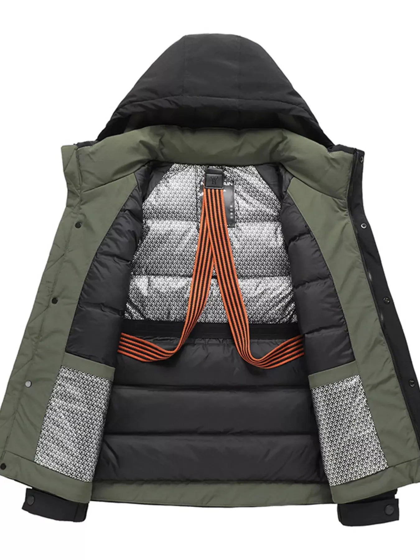 Men's Plus Size Hooded Padded Winter Jacket by Partner Label