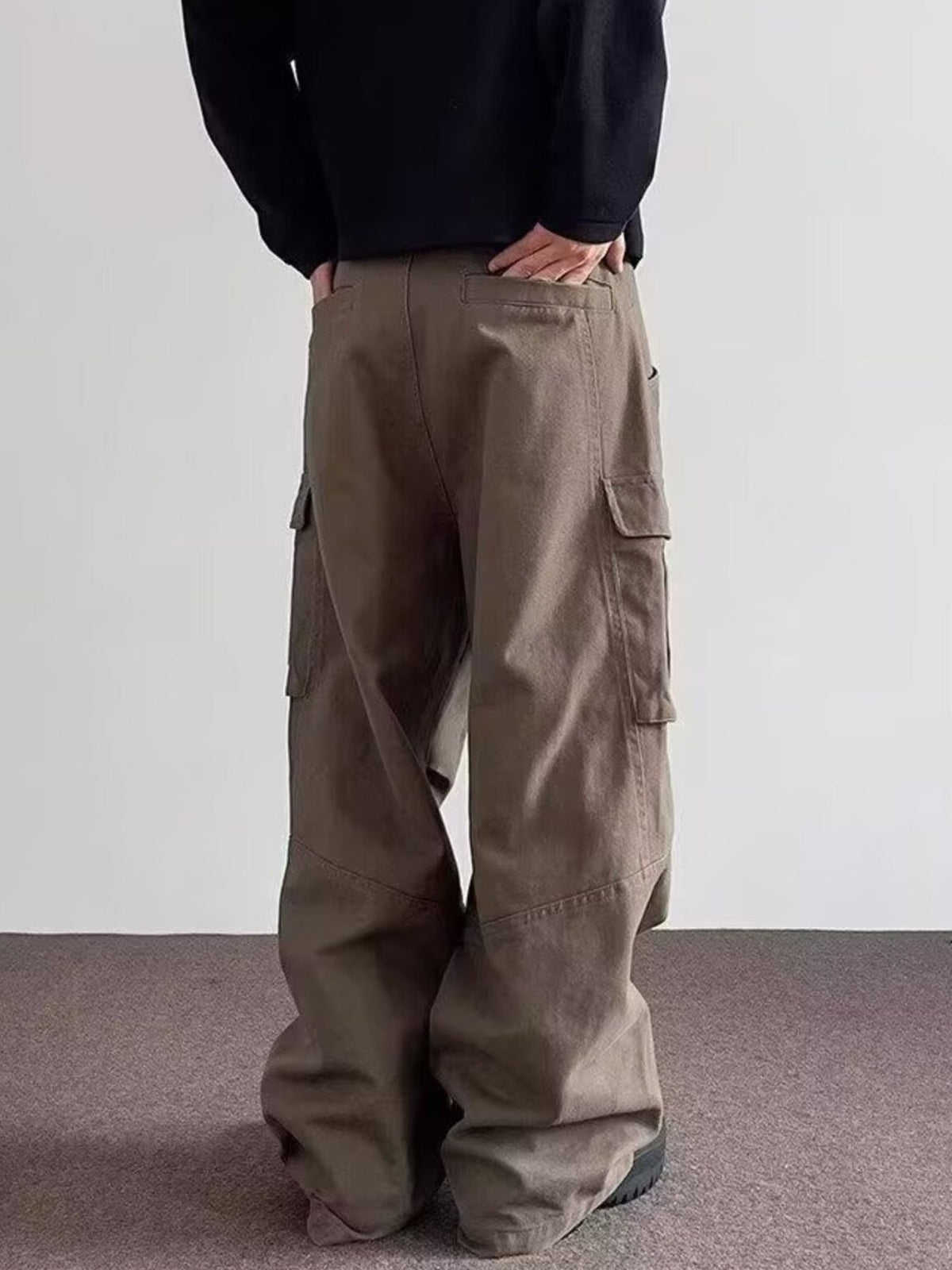 Men's Full Size Loose Fit Cargo Pants Plus Size by Partner Label