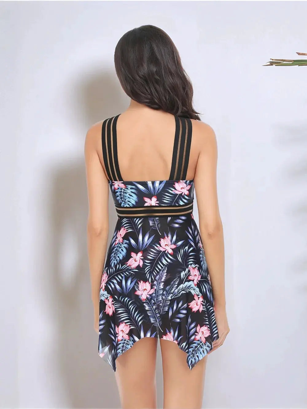 Cutout Printed Two-Piece Swim Set by Partner Label
