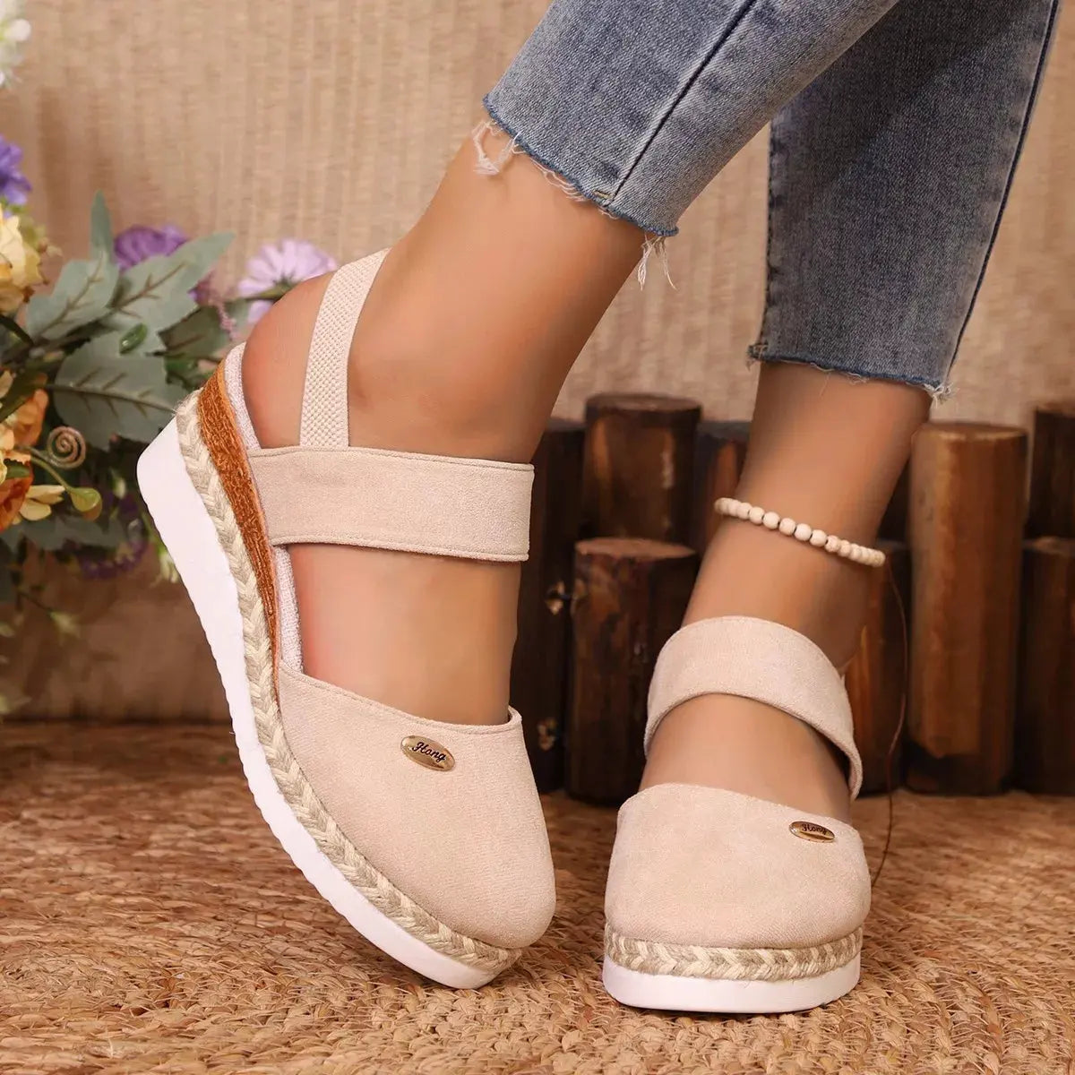 Espadrille Wedge Sandals with Ankle Strap | Partner Labels Selection by Partner Label