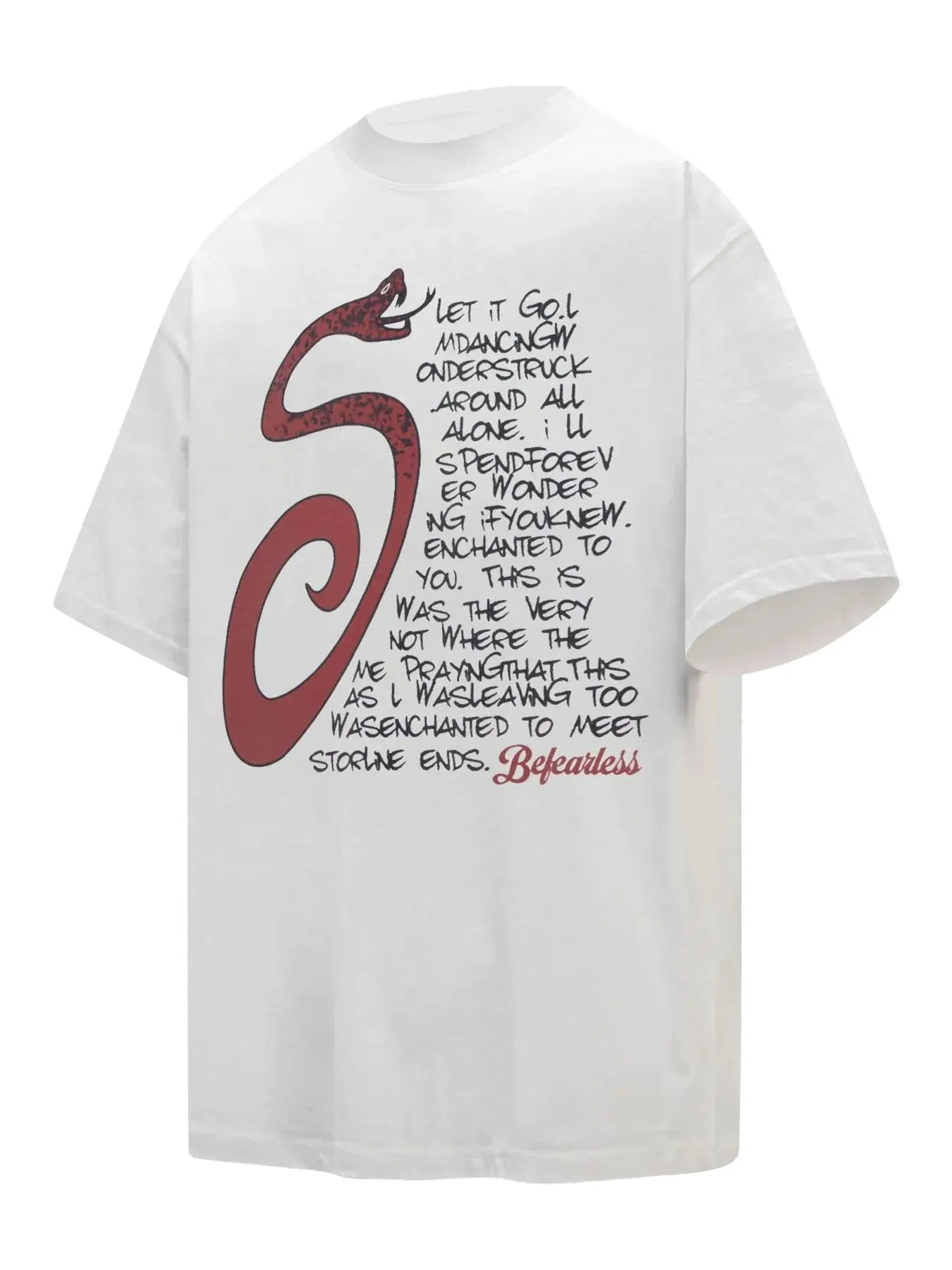 Men’s Letter Round Neck Short Sleeve T‑Shirt | Partner Labels Selection by Partner Label