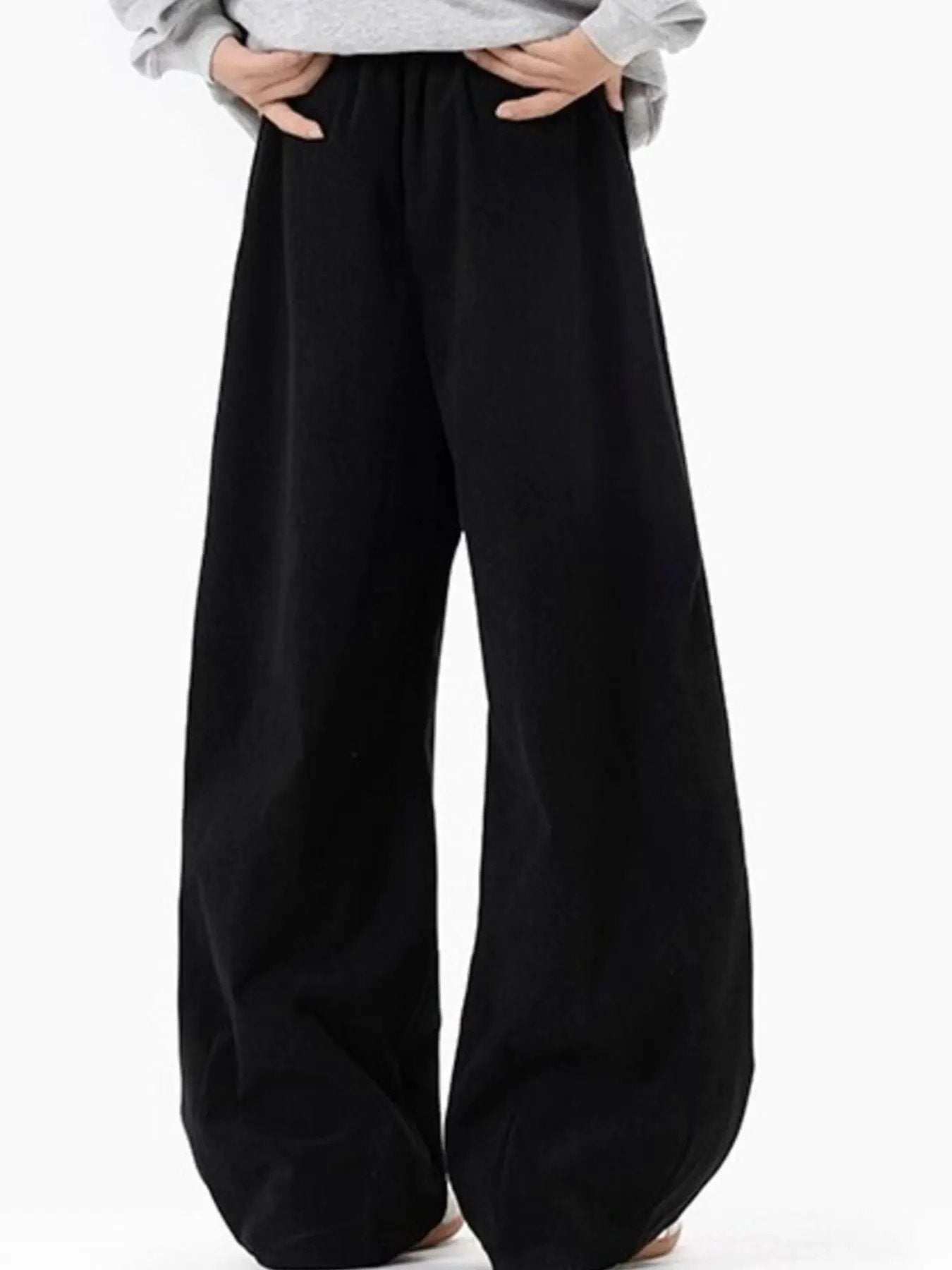 Men's Plus Size Pleated Detail Wide Leg Pants by Partner Label