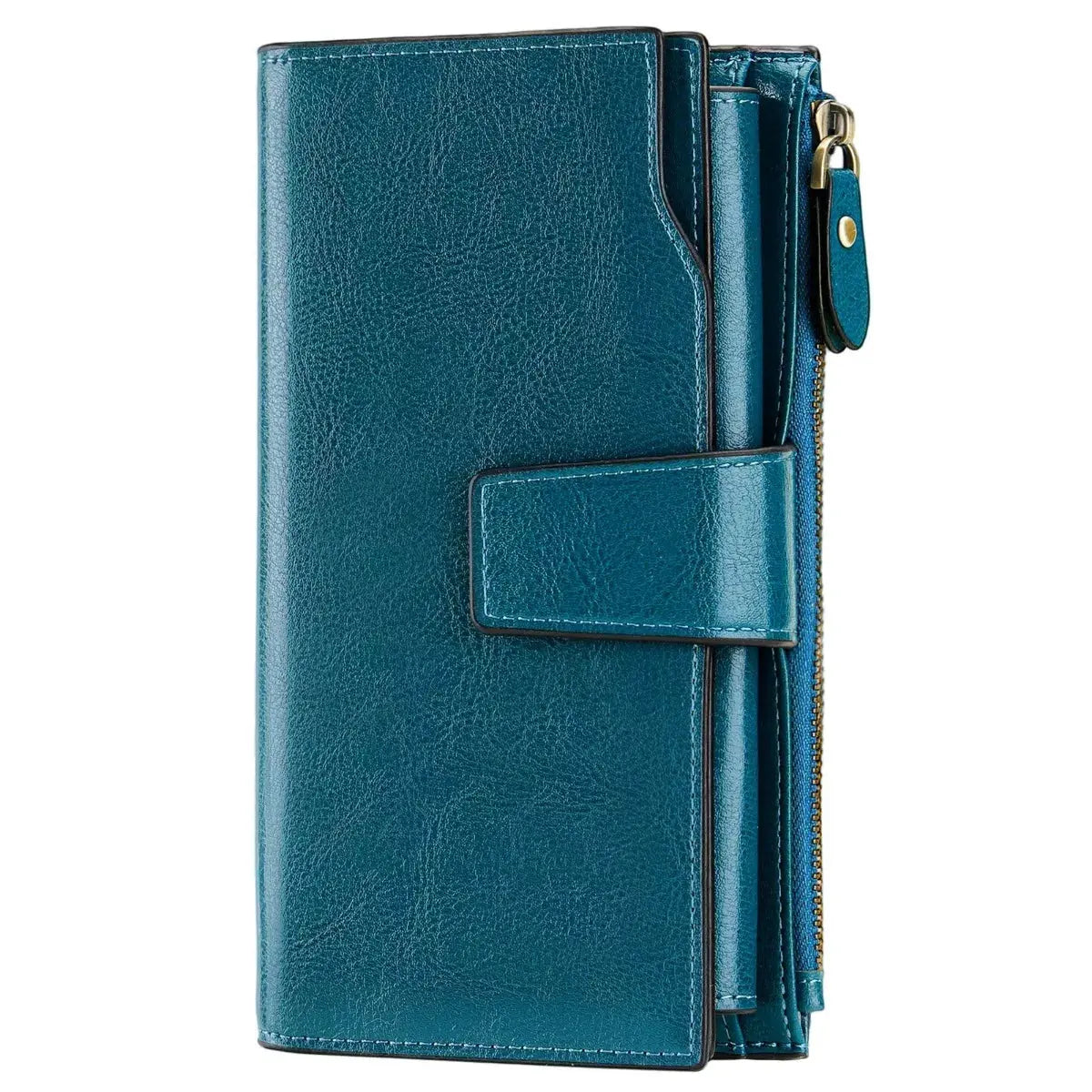 Vintage Style Leather Long Wallet by Partner Label