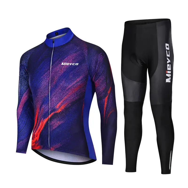 Men Long Sleeve Cycling Jersey Set MTB Road Bike Breathable Outdoor Cycling Suit by Vimost Shop