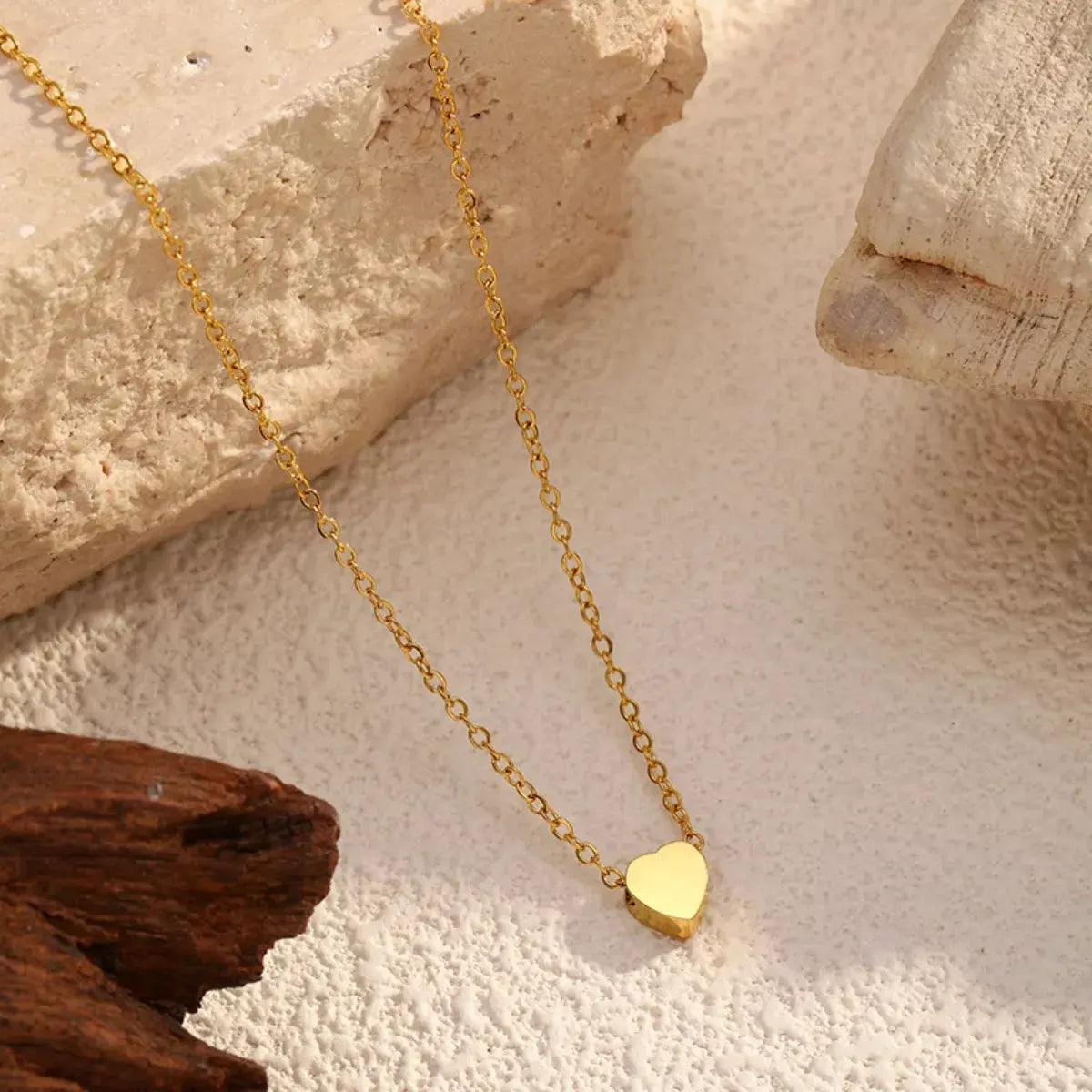 18K Gold-Plated Heart Pendant Necklace by Partner Labels