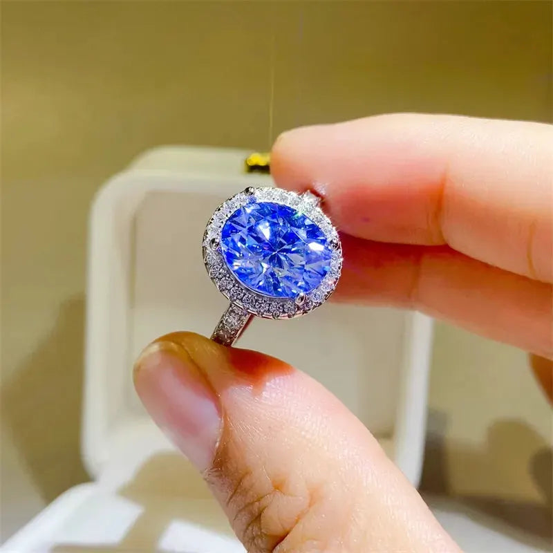 5 Carat Moissanite 925 Sterling Silver Ring by Partner Label