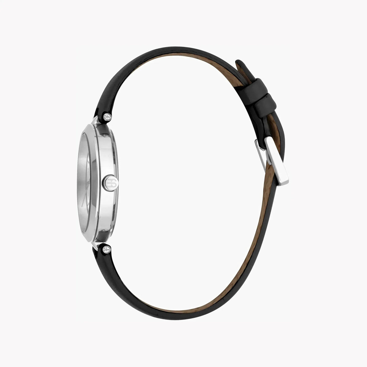 Esprit Women's Black Leather Watch, Silver Dial | Es1l063m0055 by ESPRIT