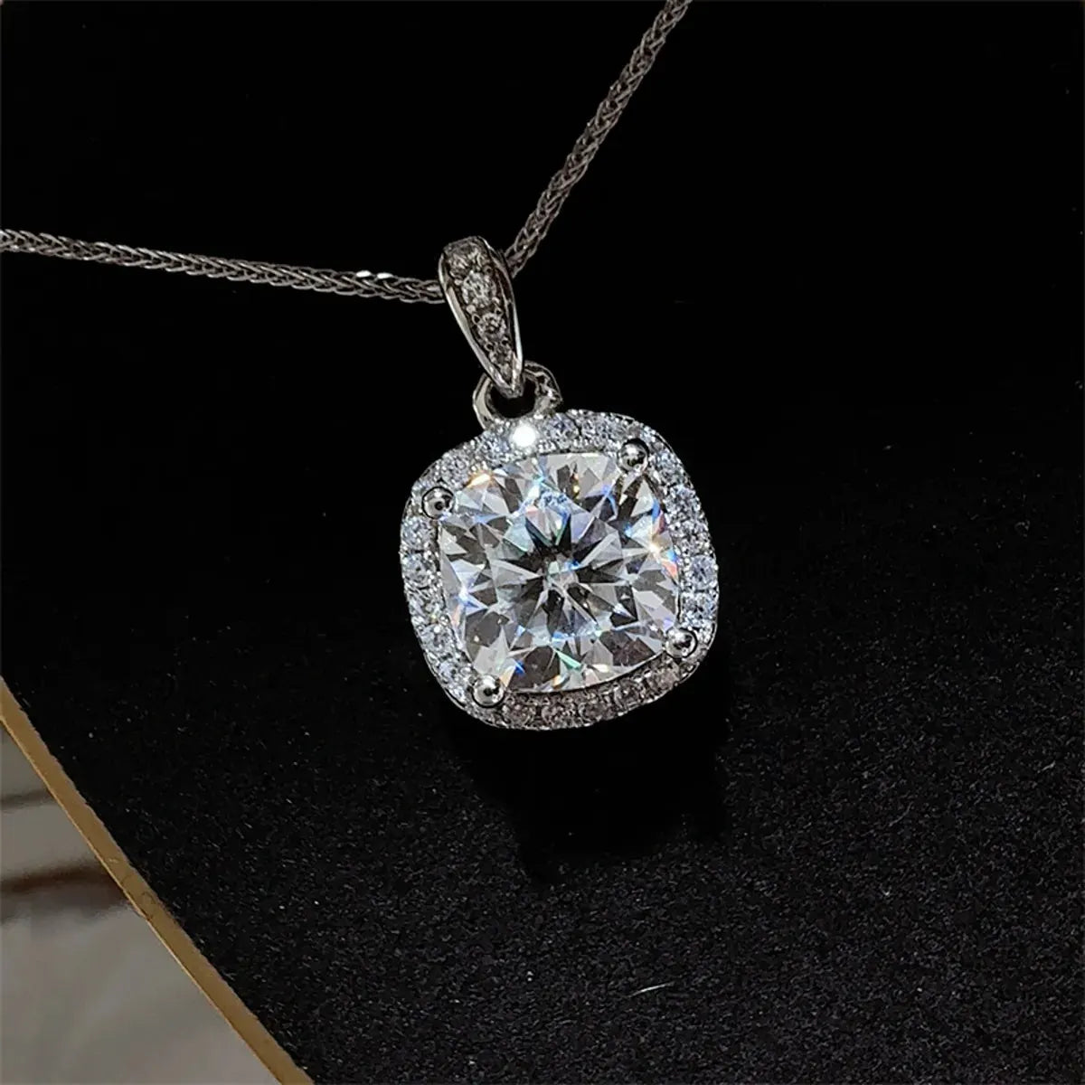 5 Carat Moissanite 925 Sterling Silver Necklace by Partner Labels